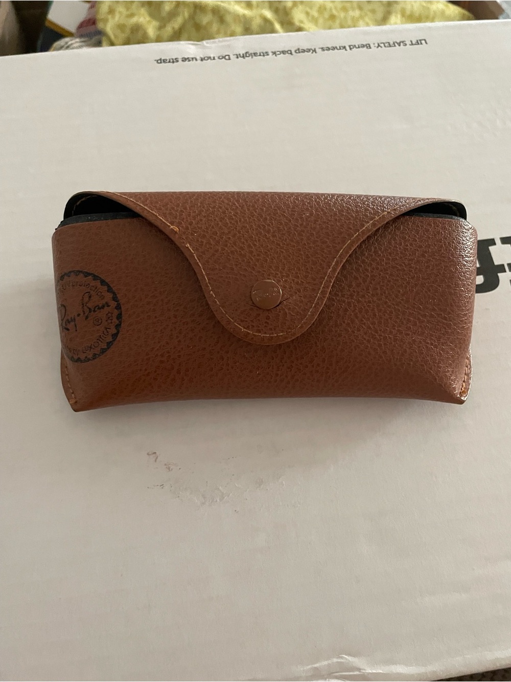 Ray-Ban Brown Faux Leather Sunglasses Case